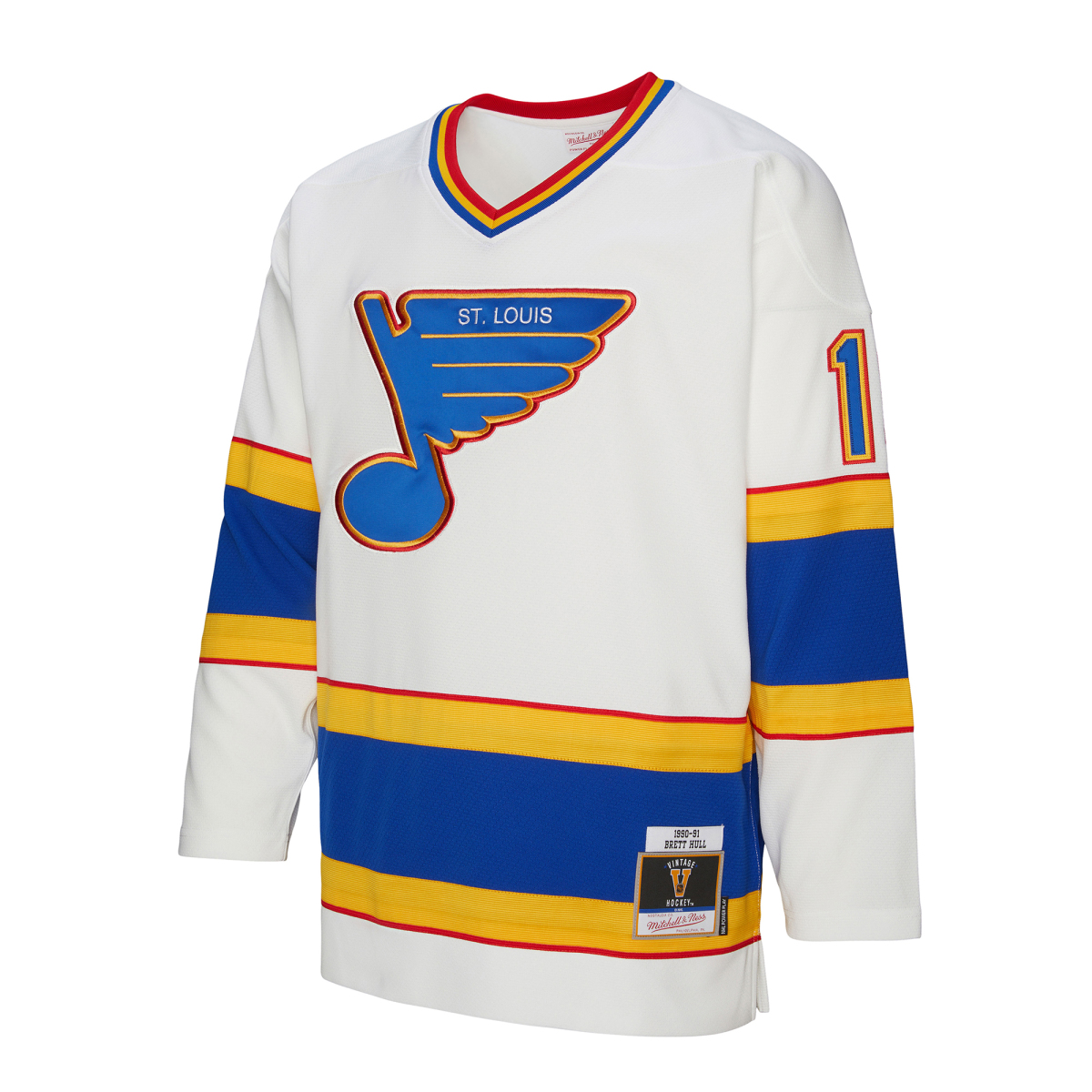 St. Louis Blues hokejový dres Brett Hull 1990 NHL White Jersey