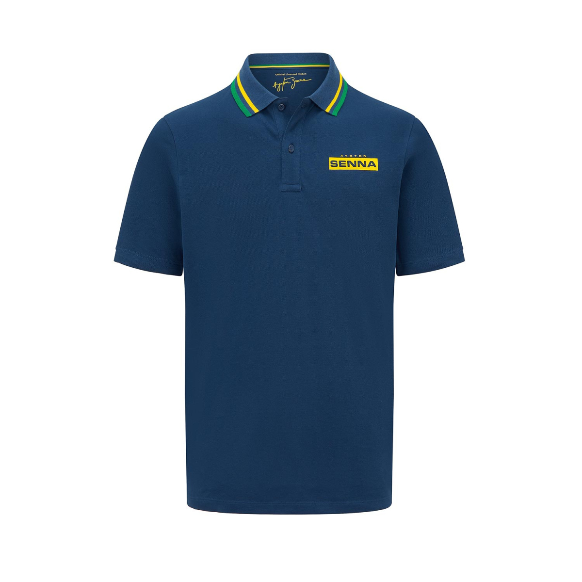 Ayrton Senna pánské polo tričko Logo navy 2022