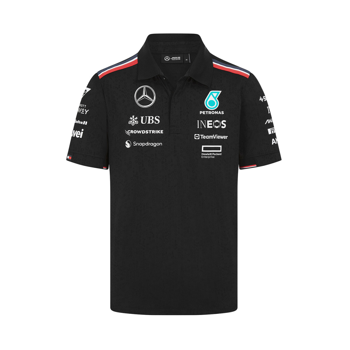 Mercedes AMG Petronas pánské polo tričko Driver Black F1 Team 2024