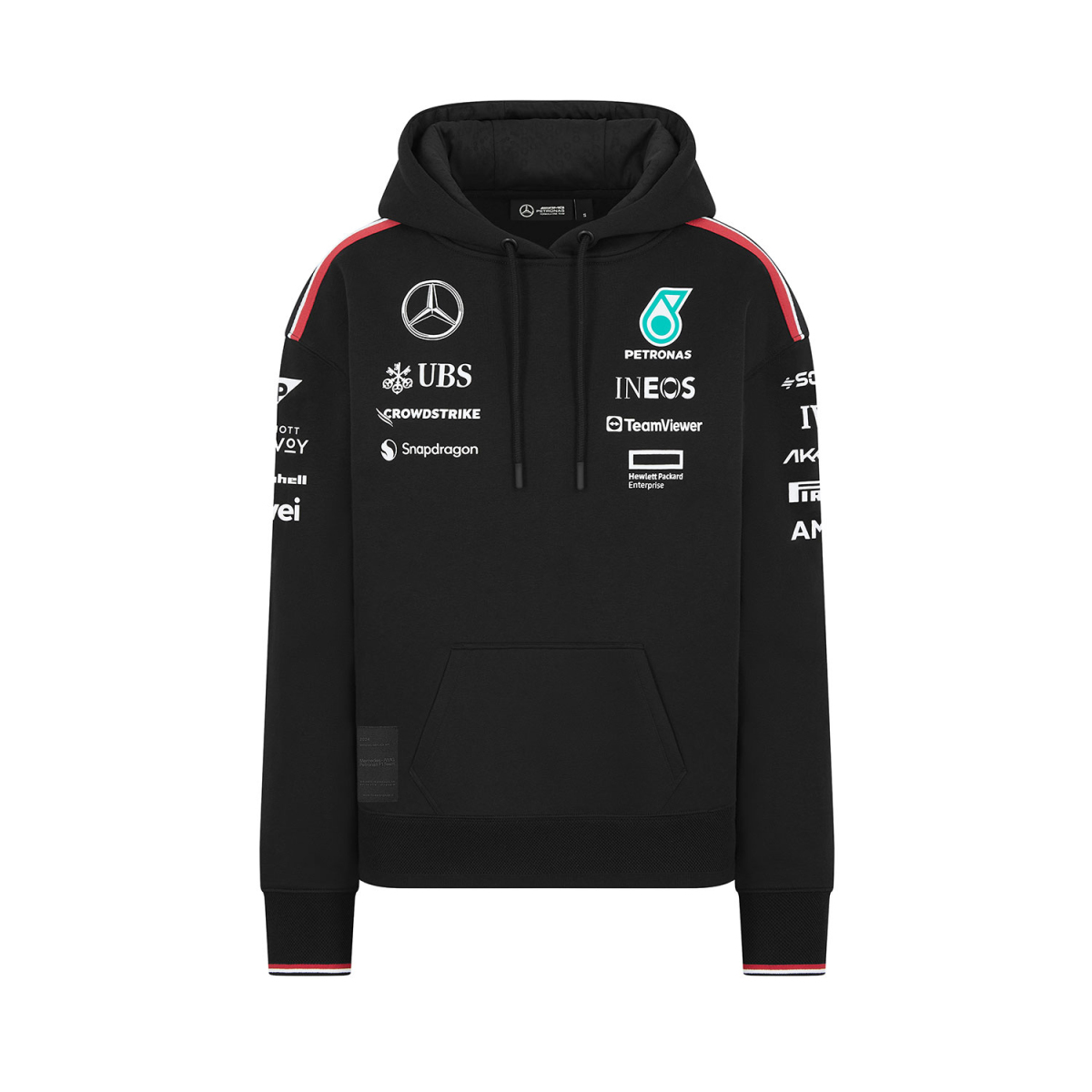Mercedes AMG Petronas dámská mikina s kapucí Driver Oversize black F1 Team 2024