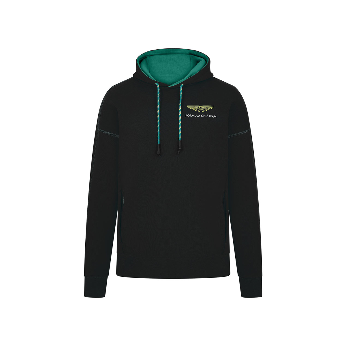 Aston Martin pánská mikina s kapucí Logo black F1 Team 2024