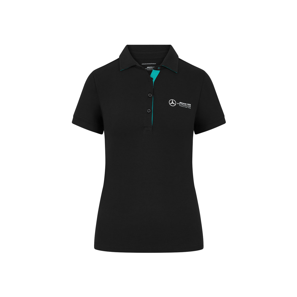 Mercedes AMG Petronas dámské polo tričko Small logo black F1 Team 2024