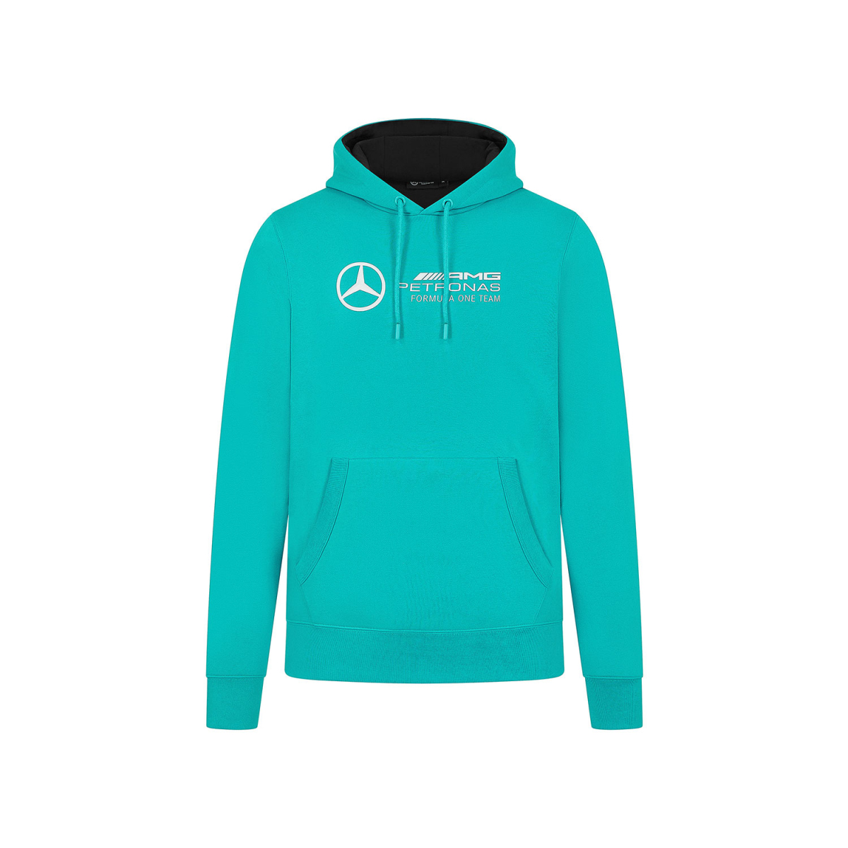 Mercedes AMG Petronas pánská mikina s kapucí Logo Ultra Teal F1 Team 2024
