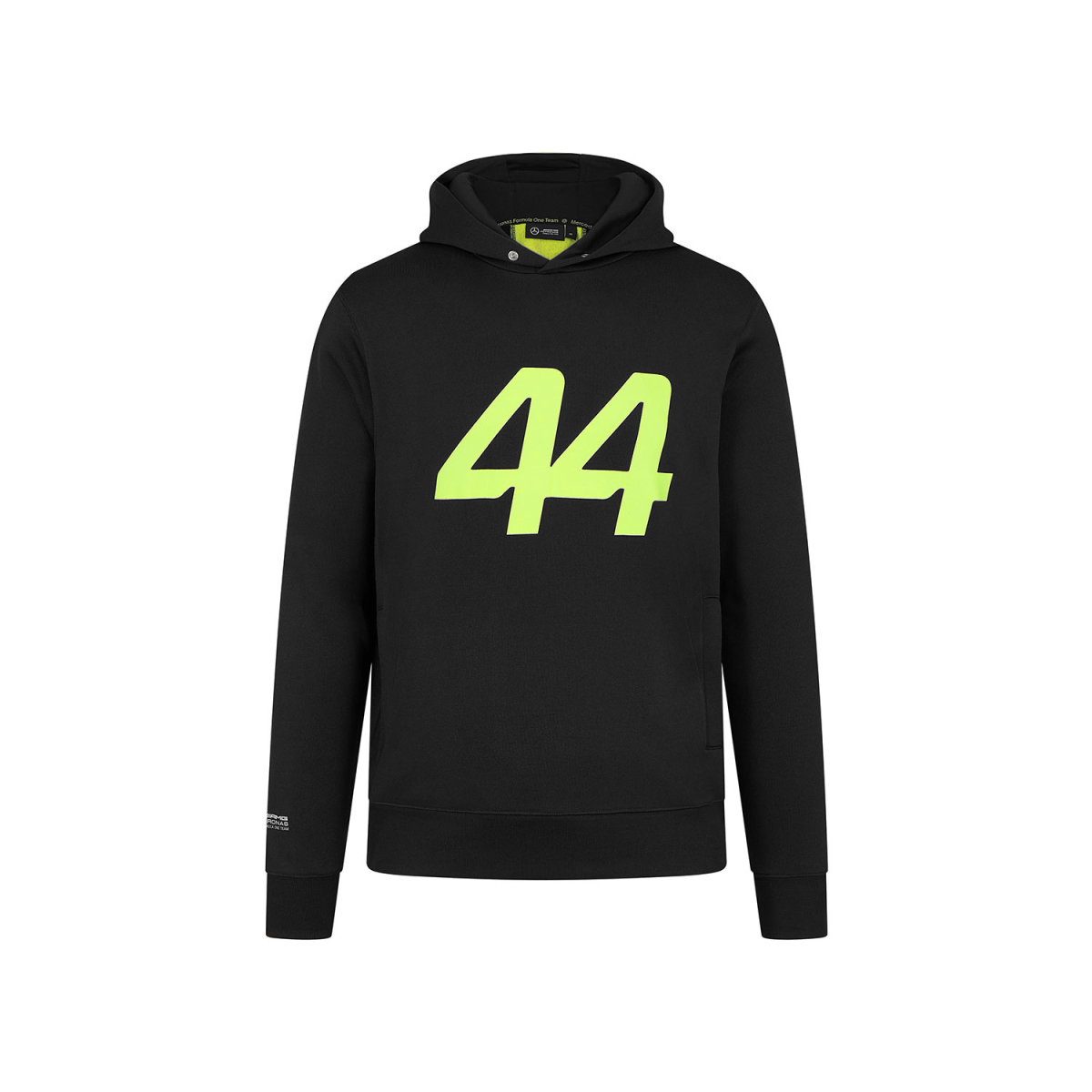 Mercedes AMG Petronas pánská mikina s kapucí Hoody Lewis Hamilton Black F1 Team 2024