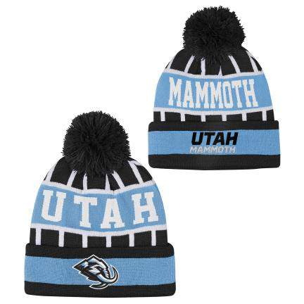 Utah Hockey Club dětská zimní čepice Go Fast Cuffed Knit W Pom