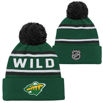 Minnesota Wild dětská zimní čepice 3Rd Jersey Jacquard Cuff Pom
