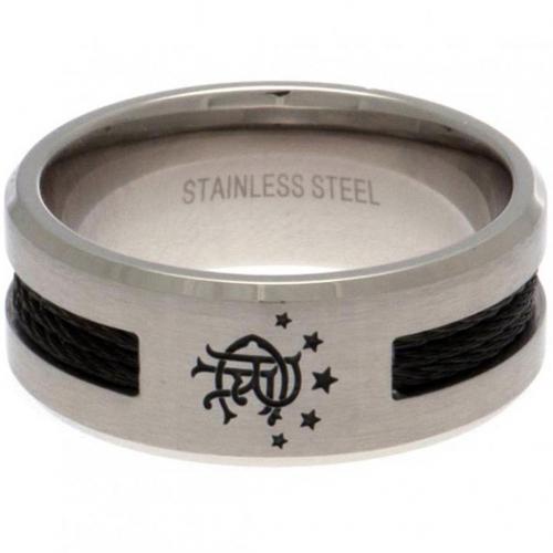 FC Rangers prsten Black Inlay Medium