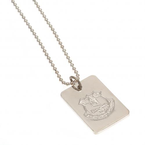FC Everton řetízek na krk se psí známkou Silver Plated Dog Tag & Chain
