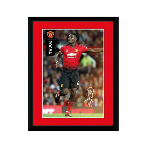 Manchester United obrázek v rámečku Pogba 8 x 6 two