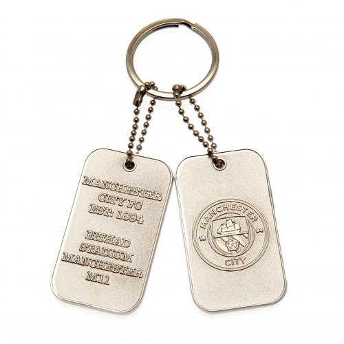 Manchester City klíčenka Dog Tag Keyring