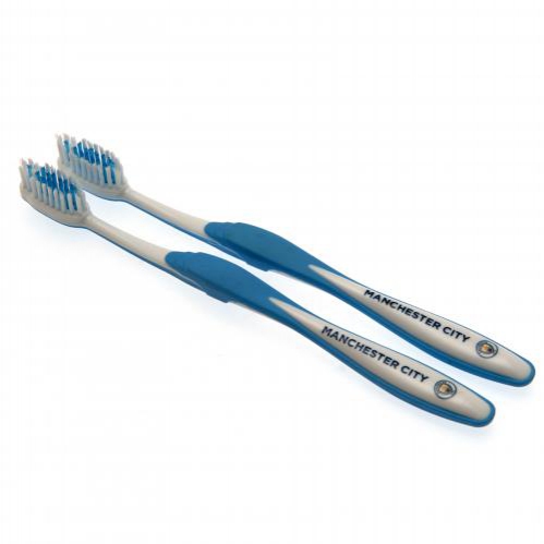 Manchester City dva zubní kartáčky Twin Pack Toothbrush Adults