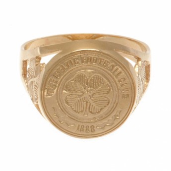 FC Celtic prsten 9ct Gold Crest Ring Small