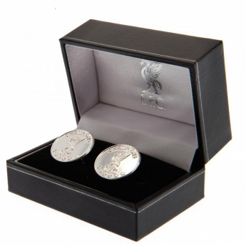 FC Liverpool manžetové knoflíčky Champions Of Europe Sterling Silver Cufflinks