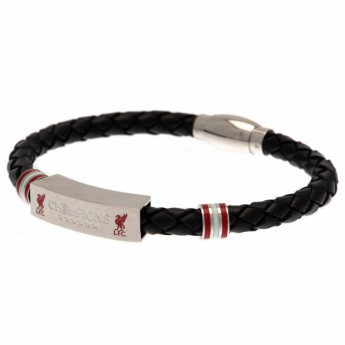 FC Liverpool kožený náramek Champions Of Europe Leather Bracelet