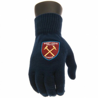 West Ham United pletené rukavice Knitted Gloves Adults