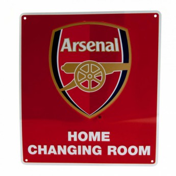 FC Arsenal cedule na zeď red home changing room