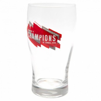 FC Liverpool sklenice Champions of Europe Tulip Pint Glass