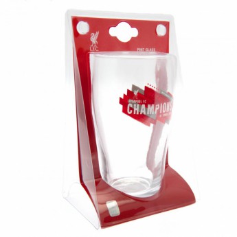 FC Liverpool sklenice Champions of Europe Tulip Pint Glass