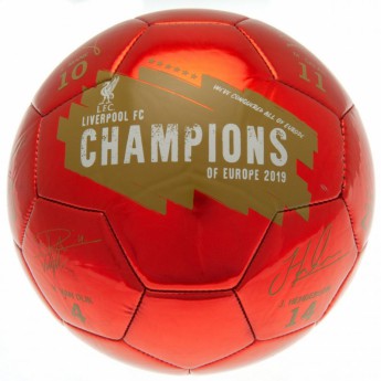 FC Liverpool fotbalový míč Champions Of Europe Football Signature - size 5