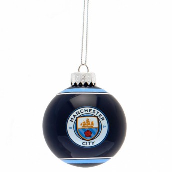 Manchester City vánoční ozdoby Glass Bauble