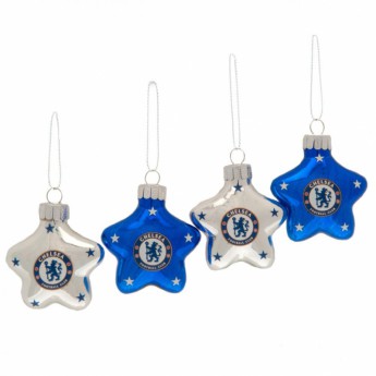 FC Chelsea vánoční ozdoby 4pk Star Baubles