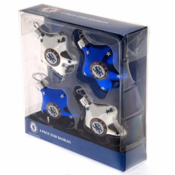FC Chelsea vánoční ozdoby 4pk Star Baubles