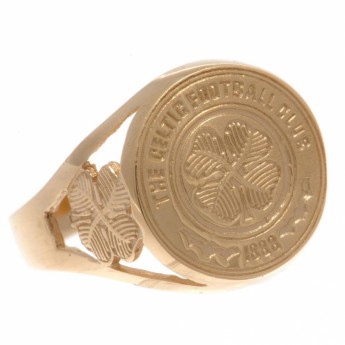 FC Celtic prsten 9ct Gold Crest Ring Large