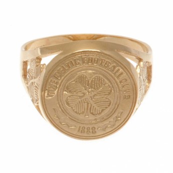 FC Celtic prsten 9ct Gold Crest Ring Large