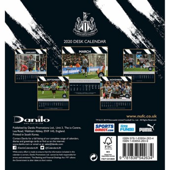 Newcastle United stolní kalendář 2020