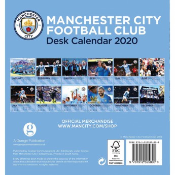 Manchester City stolní kalendář 2020
