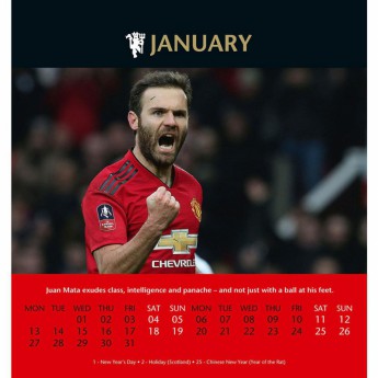 Manchester United stolní kalendář 2020