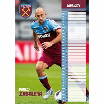 West Ham United kalendář 2020 Team A3