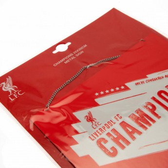 FC Liverpool cedule na zeď Champions Of Europe Metal Sign