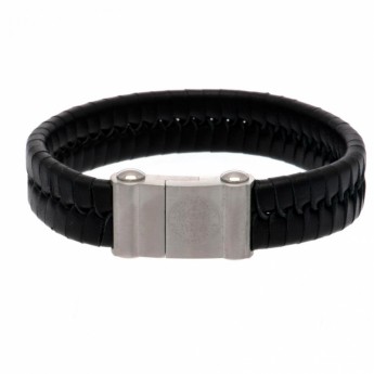 Leicester City náramek Single Plait Leather Bracelet