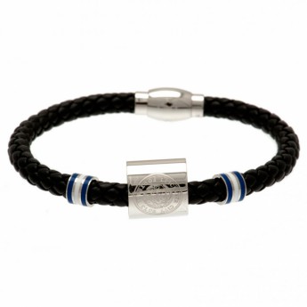 Leicester City kožený náramek Colour Ring Leather Bracelet