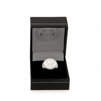 Leicester City prsten Silver Plated Crest Ring Small