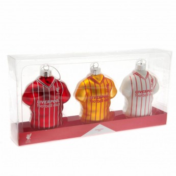 FC Liverpool vánoční ozdoby 3pk Retro Shirt Baubles