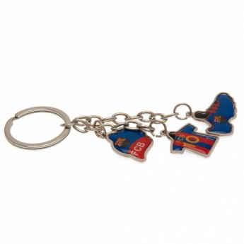 FC Barcelona přívěšek na klíče 3 Charm Keyring