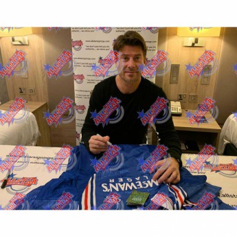 Legendy fotbalový dres Rangers FC Laudrup 1998 Signed Shirt