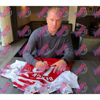 Legendy fotbalový dres Arsenal FC Bergkamp 2017-2018 Signed Shirt