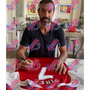 Legendy zarámovaný dres Arsenal FC Henry, Bergkamp & Pires Signed Shirt (Trio Framed)
