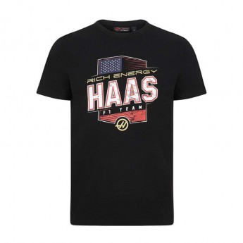 Haas F1 pánské tričko Graphic USA Logo black F1 Team 2019