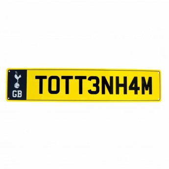 Tottenham Hotspur plechová cedule Number Plate Sign