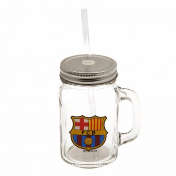 FC Barcelona sklenička s brčkem with logo