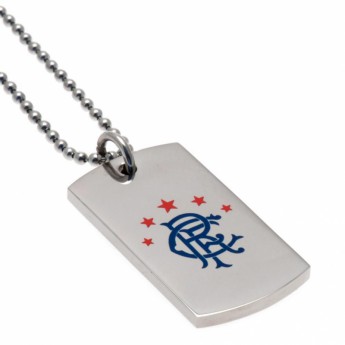FC Rangers řetízek na krk se psí známkou Colour Crest