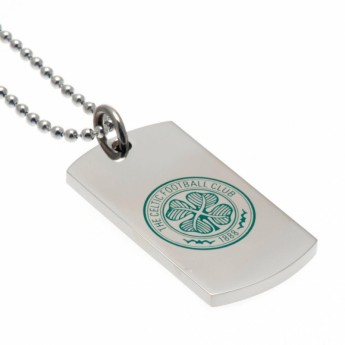 FC Celtic řetízek na krk se psí známkou Colour Crest