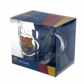 FC Barcelona krýgl pivní sklenice glass logo