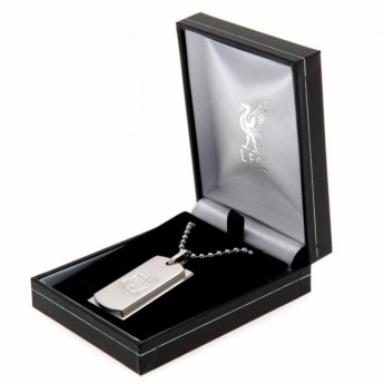FC Liverpool řetízek na krk se psí známkou Double Dog Tag & Chain