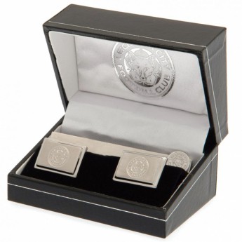 Leicester City set kravata a manžetové knoflíčky Tie Slide & Cufflink Set