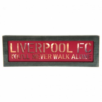 FC Liverpool cedule na zeď Light Up Wooden